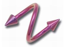 Anello a spirale anodizzato con punte colorate | Itc