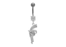 Banana Steel Fancy White Crystal Gun motif |  ITC
