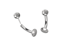 banane flottante titane strass blanc