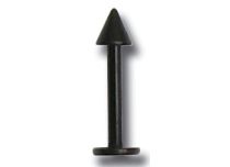 Labret in acciaio a punta nera 3 mm | Itc