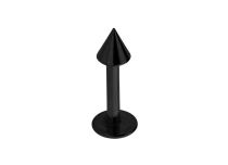 Labret in acciaio a punta nera 3 mm |  ITC