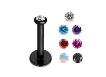 Laberretta interna in acciaio nero con sfera di cristallo colorata 2 mm |  ITC