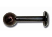 Labret a sfera in acciaio nero