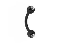 Banana Acciaio Nero Doppio Cristallo Palline colorate 3 mm |  ITC