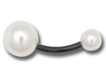 Banana acciaio nero con sfere acriliche 5 / 8 mm Perline colorate |  ITC
