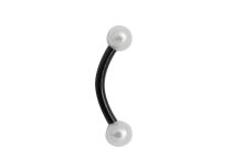 Banana acciaio nero con sfere acriliche 3 mm perline colorate |  ITC