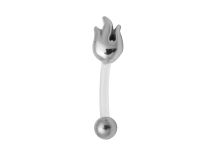 Pallina flessibile a banana 3 mm Modello a fiamma |  ITC