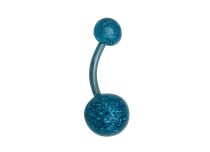 Palline in acciaio Banana 6 / 9 mm Glitter blu |  ITC