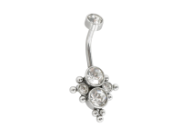 Banaana in acciaio 1,6x10 diamante multi strass