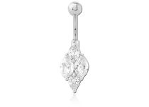 Banana motivo Losange certissage 4 Rhodium strass | Itc