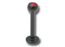 Labret Acciaio Nero Cristallo Colorato | Itc