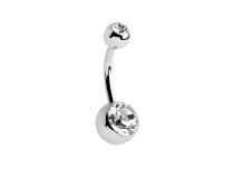 Banana Titanium Internal Metal Double Strass Balls 4 / 6 mm |  ITC