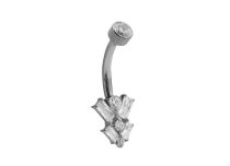 piercing nombril strass forme géométrique