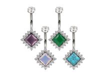 Banana titanio diamante pietra naturale iridescente rosa