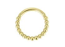 Anello con cerniera in titanio pvd oro multi-sfere