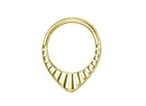 Anello cerniera in titanio pvd oro goccia