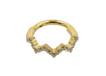bijou titane charnière gold 1.2x8 strass