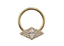 Anelli in titanio PVD Oro Diamante modello cerniera| Itc