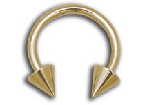 Ferro di cavallo in acciaio oro punte fini 3 mm | Itc