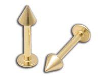 Labret in acciaio oro punta fine 3 mm | Itc