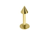 Labret in acciaio oro punta fine 3 mm |  ITC
