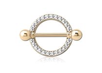 Pettorale in oro PVD con strass | Itc