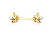 Gioiello per capezzoli con fiori di strass | Itc
