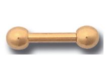 Barbell in acciaio dorato palla d'oro 3 mm | Itc