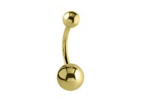 Navel Banana in acciaio Oro Palla fine 5 / 8 mm |  ITC