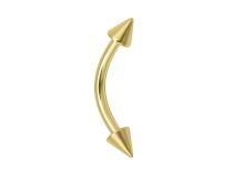 Banana Acciaio Oro Punte fini 3 mm |  ITC