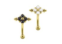 Strass ornamentali Banana titanio pvd oro 1,2x8