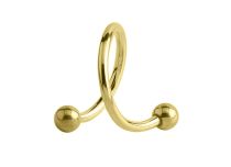 Spirale Acier Doré Or fin à Boules 3 mm |  ITC