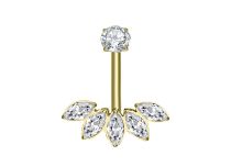 banane titane gold marquise strass blanc