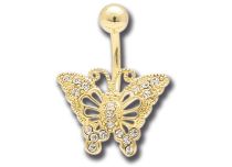 Banana Acciaio Oro Cristallo Farfalla Strass | Itc