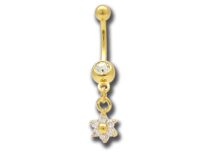 Banana Steel Fine Gold Fancy Star Motif White Crystal Set | Itc
