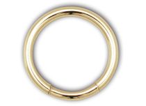 Anello in acciaio placcato oro Chiusura rotonda | Itc