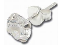 Coppia di scaglie in argento e cristallo rotondo | Itc