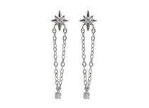 Coppia di orecchini Shepherd Star con 1 catena di strass | Itc
