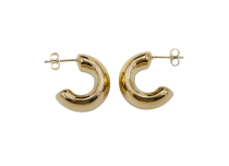 Coppia di orecchini curvi in oro
