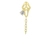 accessorio interno titanio pvd oro 0,9 x 1,8 mm scream strass bianco