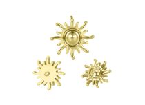 Accessorio interno Titanio pvd oro motivo sole