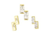 Accessorio interno Titanio pvd oro motivo 2 rettangoli