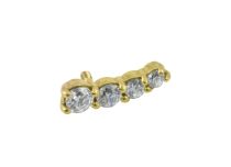 Disco d'acciaio Oro Vite interna a strass |  ITC