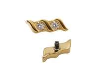 Accessorio in titanio PVD ORO modello a barre ritorte| Itc