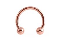 Ferro di cavallo in acciaio rosa con palline |  ITC