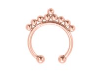 Setto finto gioiello in acciaio, sfera d'oro rosa, ferro di cavallo |  ITC