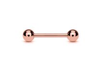 Barbell in acciaio oro rosa con sfere 3 mm |  ITC