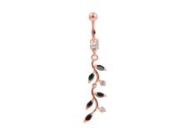 Banana Acciaio Oro Rosa Bianco Cristallo Ramo Fiore Design |  ITC