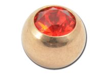 Sfera in acciaio oro rosa con sfaccettatura in cristallo a vite | Itc