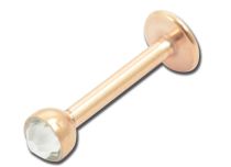 Labret Acier Doré Rose Cristal Blanc | Itc